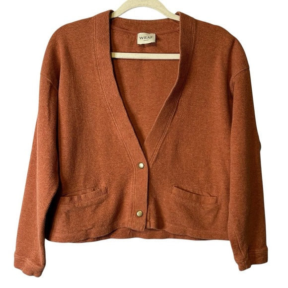 Wrap London 100% Cotton Snap Cardigan Pockets Lagenlook ZK62 Women’s US 6 UK10 - Picture 1 of 11